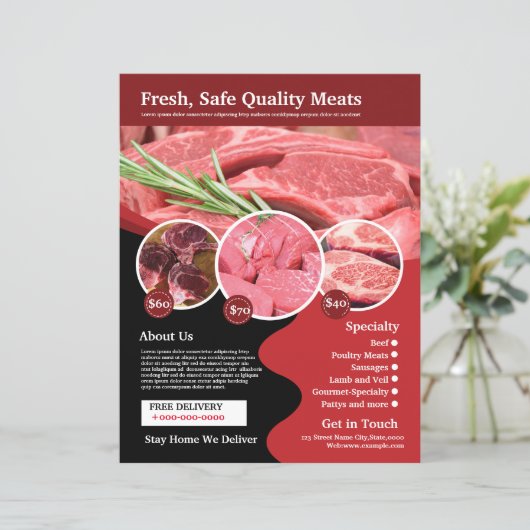 肉屋 | Butcher Shop Flyer (スタンド正面)