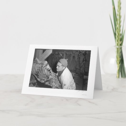 肉屋、(J.S. Yonai) 1943年 カード (正面)