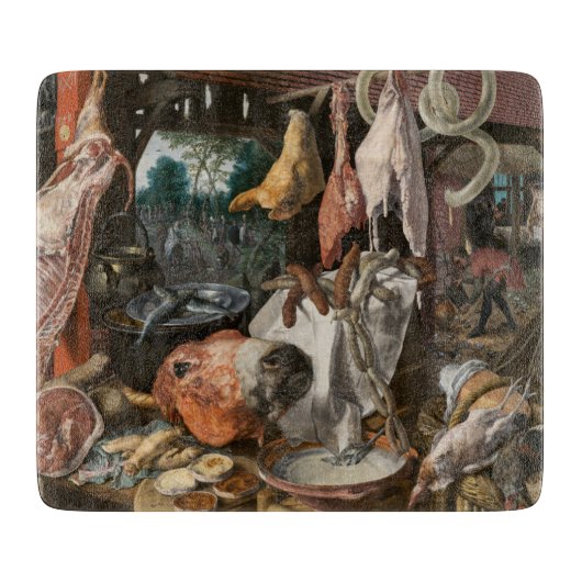 肉屋（Pieter Aertsen著） カッティングボード (正面)