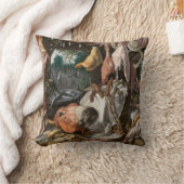 肉屋（Pieter Aertsen著） クッション (ブランケット)