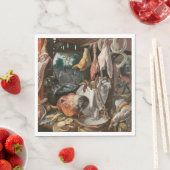 肉屋（Pieter Aertsen著） スタンダードランチョンナプキン (インサイチュ)