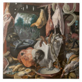 肉屋（Pieter Aertsen著） タイル (正面)