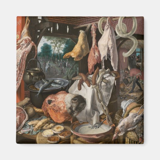 肉屋(Pieter Aertsen著) マグネット (正面)