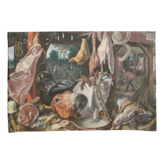肉屋（Pieter Aertsen著） 枕カバー (正面右)