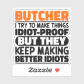 肉屋I物を作ろうとするおもしろい引用文肉屋 シール (シート)