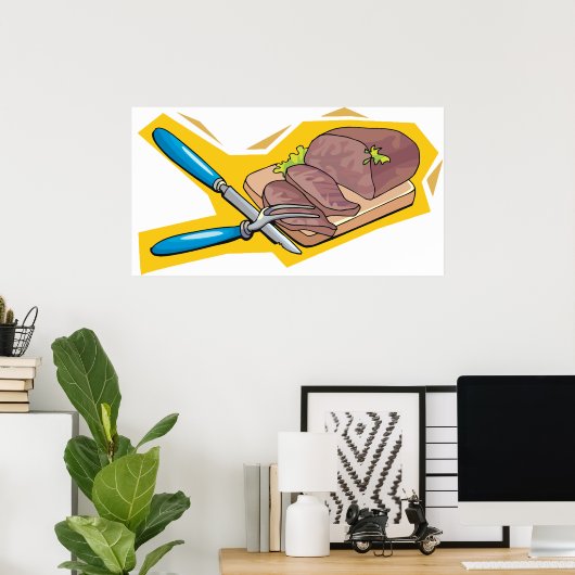 肉彫り ポスター (ホームオフィス)