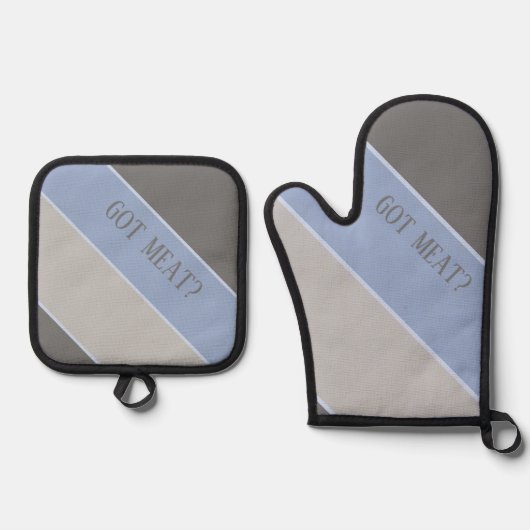 肉得? 鍋つかみ&鍋敷きセット (正面)