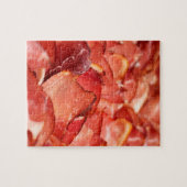 肉愛好家のための新鮮なハムのベーコン食品パターン ジグソーパズル (横)