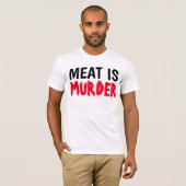 肉殺人Tシャツベジタリアンビーガン Tシャツ (正面フル)