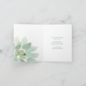 肉汁あふれるグリーンとサボテンの感謝カード サンキューカード (内部)