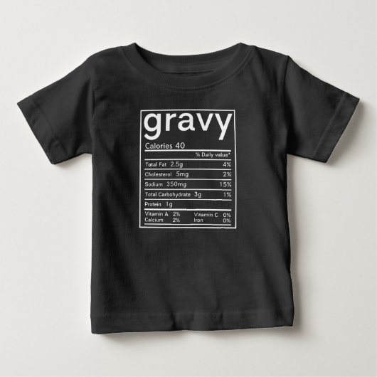 肉汁の栄養事実おもしろい ベビーTシャツ (正面)
