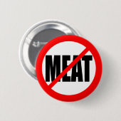 "肉無し" 缶バッジ (正面&裏面)