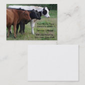 肉牛の獣医か人工受精サービスカード 名刺 (正面/裏面)