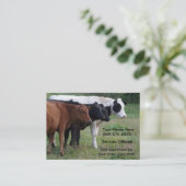 肉牛の獣医か人工受精サービスカード 名刺 (スタンド正面)