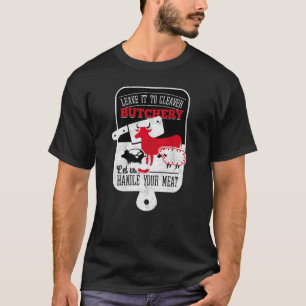 肉牛の豚を扱うクおもしろいリーバーバター Tシャツ
