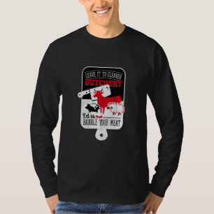 肉牛の豚を扱うクおもしろいリーバーバター Tシャツ
