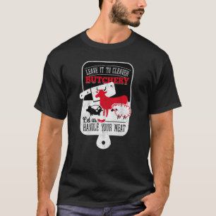 肉牛の豚を扱うクおもしろいリーバーバター Tシャツ