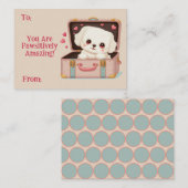 肉球とってもかわいいバレンタインのメッセージカード ノートカード (正面/裏面)