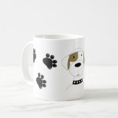 肉球のクールな犬 コーヒーマグカップ (正面左)