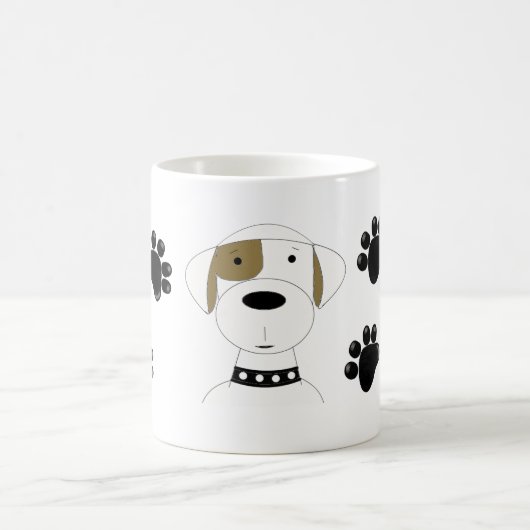 肉球のクールな犬 コーヒーマグカップ (中央)