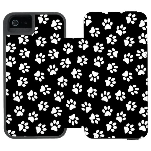肉球の模様、犬の肉球、白い肉球 INCIPIO iPhoneウォレットケース (フォリオ Open)