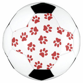 肉球の模様、犬の肉球、赤い肉球 サッカーボール