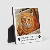 肉球の猫メモリアル写真 フォトプラーク (正面)