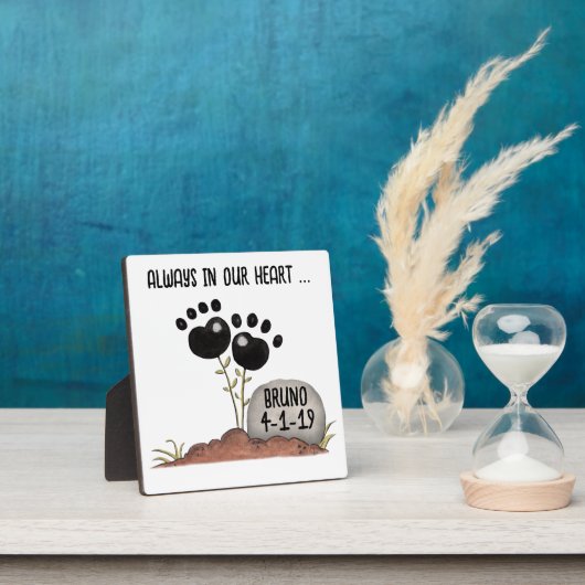 肉球の花のメモリー ペットの死 フォトプラーク (インサイチュ)