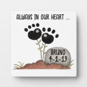 肉球の花のメモリー ペットロス フォトプラーク (正面)