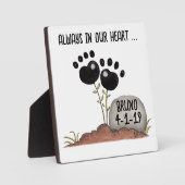 肉球の花のメモリー ペットロス フォトプラーク (正面)