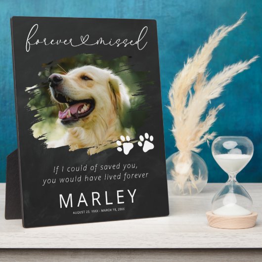 肉球の記憶 ペットメモリアル フォトプレート フォトプラーク (側面)