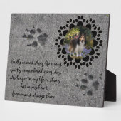 肉球の足跡と写真 フォトプラーク (側面)