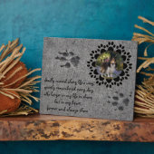 肉球の足跡と写真 フォトプラーク (側面)