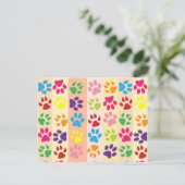 肉球の足跡ポストカード ポストカード (スタンド正面)