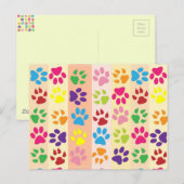 肉球の足跡ポストカード ポストカード (正面/裏面)