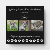 肉球の跡と思い出 - オーダーメイド ペット ネコ 写真 フォトプラーク (正面)