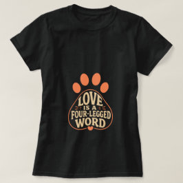 肉球タイポグラフィーペットオーナーギフトTシャツ Tシャツ