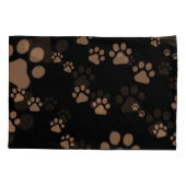 肉球プリントのパターン 枕カバー (裏面-左)