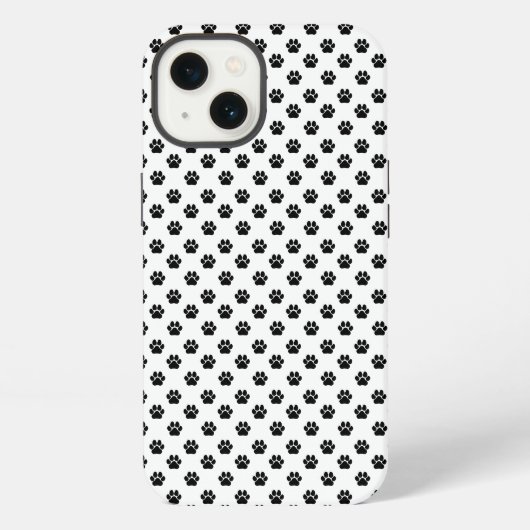 肉球プリント子犬 iPhoneケース (裏面)
