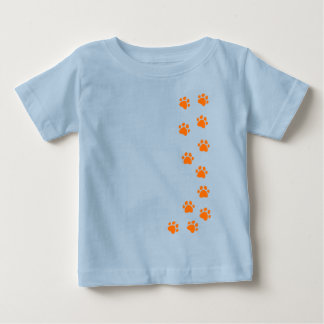 肉球プリント - 名前または犬種を追加 ベビーTシャツ