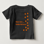 肉球プリント - 名前または犬種を追加 ベビーTシャツ (裏面)