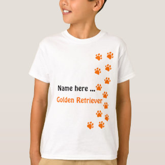 肉球プリント - 名前または犬種を追加 Tシャツ
