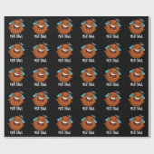 肉球ミートボーおもしろいルプンダークBG ラッピングペーパー (フラット)