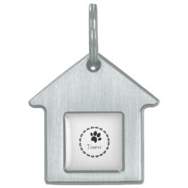 肉球丸型ロゴ 名前 ペットネームタグ