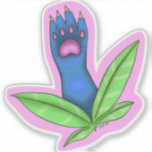 肉球植物ステッカー シール (正面)