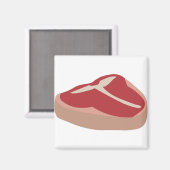 肉生ステーキフレッシュたんぱく質豚肉チョップビーフステーキ マグネット (正面/裏面)