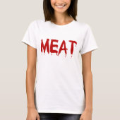 肉肉のI愛肉鶏のビーフのヤギ牛血 Tシャツ (正面)