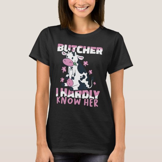 肉肉肉屋お肉屋さん私はほとんど彼女を知らない Tシャツ (正面)