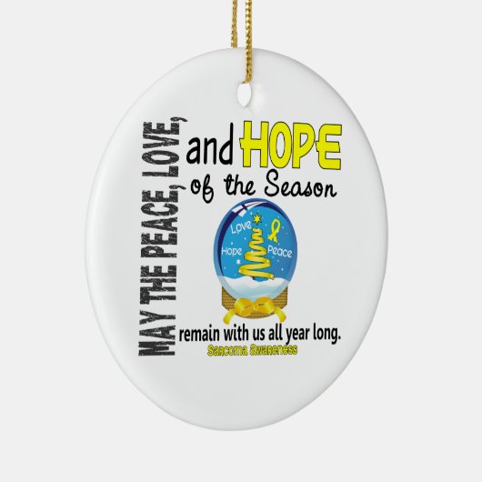 肉腫のクリスマス3匹の雪の地球のオーナメント セラミックオーナメント (右)