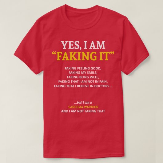 肉腫認識度私は、この家族で偽装私たち Tシャツ (デザイン正面)